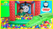 Thumbnail for Thomas and Friends GIANT BALL PITS with Egg Surprise Toys | Ryan's World