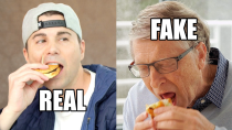 Thumbnail for Feeding Bill Gates a Fake Burger (to save the world) | Mark Rober