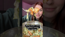 Thumbnail for Eating people’s weird pregnancy cravings for a full day! #Foodie #Eating #Pregnant #Nutella #Shorts | KarissaEats