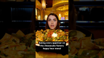 Thumbnail for Eating every appetizer on the Cheesecake Factory happy hour menu! #Foodie #CheesecakeFactory #Shorts | KarissaEats