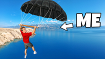 Thumbnail for I Built a DIY Parachute to Jump From a 100ft Bridge! | DD Squad