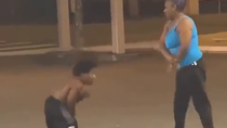 Thumbnail for Lil nigga eats a knee