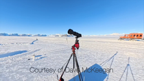 Thumbnail for Flat earthers: "Because the earth is flat, a 24h sun in Antarctica is not possible." Dave McKeegan: "Hold my beer."