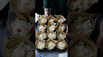 Thumbnail for Raspberry White Chocolate Key Lime Muffin😋 #food | Turkuaz Kitchen