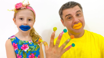 Thumbnail for Nastya and dad - jokes with sweets