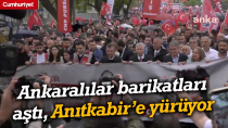 Thumbnail for Valilik yasaklamıştı... Özgür Özel liderliğindeki CHP'liler barikatları yıkarak Anıtkabir'e yürüyor | Cumhuriyet