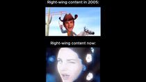 Thumbnail for Right-wing content in 2005: Right-wing content now: | FunnyMemeSpot Backup
