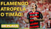 Thumbnail for FLAMENGO ATROPELA CORINTHIANS; PALMEIRAS PERDE EM CASA; VASCO DEMITE CARILLE | De Placa 28/04/25 | De Placa