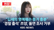 Thumbnail for [현장] '고소인 신분' 경찰 출석 쯔양, 조사 거부..."김세의 명예훼손 증거 충분"/2025년 4월 16일(수)/KBS | KBS News