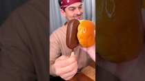 Thumbnail for How to make CHOCOLATE ICE CREAM sandwich with your brother☺️❤️🍦 | CHEFKOUDY