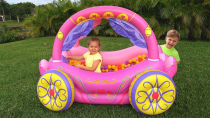 Thumbnail for Diana Pretend Play with Princess Carriage Inflatable Toy | ✿ Kids Diana Show