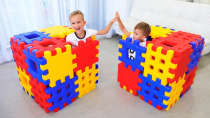 Thumbnail for Vlad and Nikita build Playhouses best series for kids | Vlad and Niki