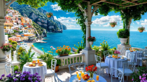 Thumbnail for Sweet Bossa Nova Jazz & Romantic Italian Music at Positano Seaside Cafe Ambience for Great Mood | Bossa Cafe BGM