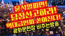 Thumbnail for 헌재앞!윤파면 당장선고하라!역대급인파 쏟아진다!광화문현장 비추는방송(헌재앞) | 황기자