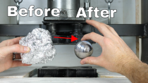 Thumbnail for Mirror-Polished Japanese Foil Ball Challenge Crushed in a Hydraulic Press-What's Inside? | The Action Lab