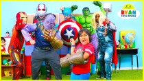 Thumbnail for Ryan vs Thanos Marvel Endgame Superheroes Hide and Seek!!! | Ryan's World