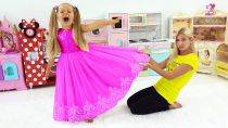 Thumbnail for Diana and Maggie learn how to compromise and share when they both want the same dress | ✿ Kids Diana Show