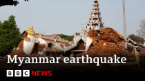 Thumbnail for Myanmar earthquake death toll rises to more than 1,000 as hundreds trapped under rubble | BBC News