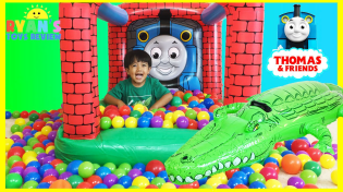 Thumbnail for Thomas and Friends GIANT BALL PITS with Egg Surprise Toys | Ryan's World