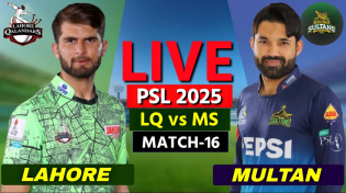 Thumbnail for PSL Live: Lahore vs Multan, 16th Match | LQ vs MS Live | Scores & Commentary | MS BAT