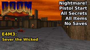 Thumbnail for Doom - E4M3: Sever the Wicked (Nightmare! 100% Secrets + Items) | decino