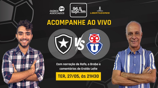 Thumbnail for BOTAFOGO 1 x 0 UNIVERSIDAD DE CHILE - Libertadores - 6ª rodada - 27/05/2025 - AO VIVO