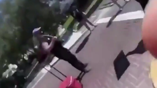 Thumbnail for Sheboon gets hit trying to block traffic