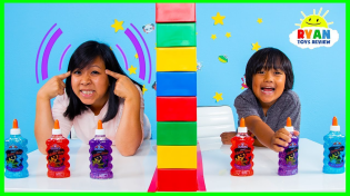 Thumbnail for Twin Telepathy Slime Challenge Ryan vs. Mommy! | Ryan's World