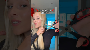 Thumbnail for I tried to follow an at home hair cutting tutorial… 🫣✂️ #diyhaircut #hairtransformation | Swealife
