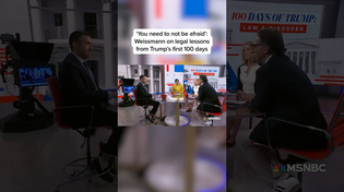 Thumbnail for 'You need to not be afraid': Weissmann on legal lessons from Trump’s first 100 days | MSNBC