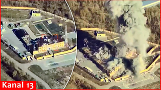 Thumbnail for Ukrainian MiG-29 fighter jet struck building housing Russian infantry with French bombs in Belgorod | Kanal13