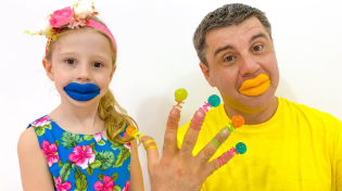 Thumbnail for Nastya and dad - jokes with sweets