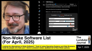 Thumbnail for Non-Woke Software List (For April, 2025) | The Lunduke Journal