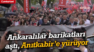 Thumbnail for Valilik yasaklamıştı... Özgür Özel liderliğindeki CHP'liler barikatları yıkarak Anıtkabir'e yürüyor | Cumhuriyet