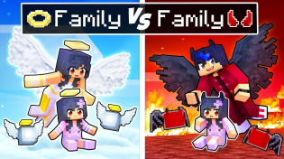 Thumbnail for Minecraft ANGEL Family vs DEMON Family! | Aphmau