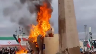 Thumbnail for Iranians burning effigy of baal to protest israel
