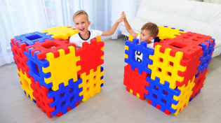 Thumbnail for Vlad and Nikita build Playhouses best series for kids | Vlad and Niki
