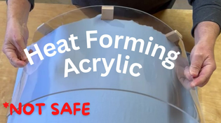Thumbnail for Form Bending Sheet Acrylic for a Curved Display Case | JKM Woodworking