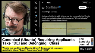 Thumbnail for Canonical (Ubuntu) Requiring Applicants Take "DEI and Belonging" Class | The Lunduke Journal