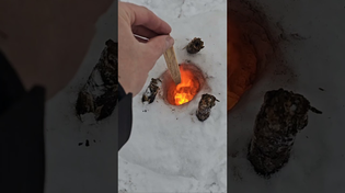 Thumbnail for Experimenting with building a rocket stove out of snow 🔥 | Woodsbound Outdoors