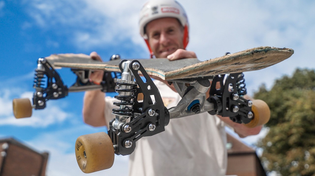 Thumbnail for THIS CRAZY FULL SUSPENSION SKATEBOARD MOD IS WEIRDLY GOOD! | SAMPILGRIMLIFESTYLE