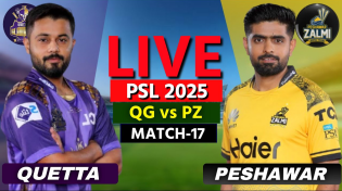 Thumbnail for PSL Live: Peshawar vs Quetta, 17th Match | PZ vs QG Live | Scores & Commentary | PZ BATTING