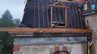 Thumbnail for Installing the dormer window. | Escape to rural France