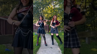 Thumbnail for Thought the Fire and Flames #bagpipes #electricviolin #throughthefireandflames | Ally The Piper