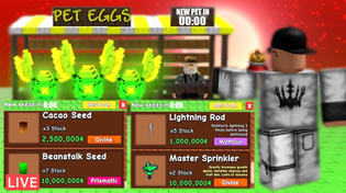 Thumbnail for LIVE Grow A Garden Bee, Seed, Gear & Egg Stocks | DaPotatoKing