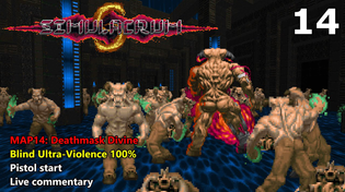 Thumbnail for Doom II: Simulacrum - MAP14: Deathmask Divine - Blind Ultra-Violence 100% | Vytaan